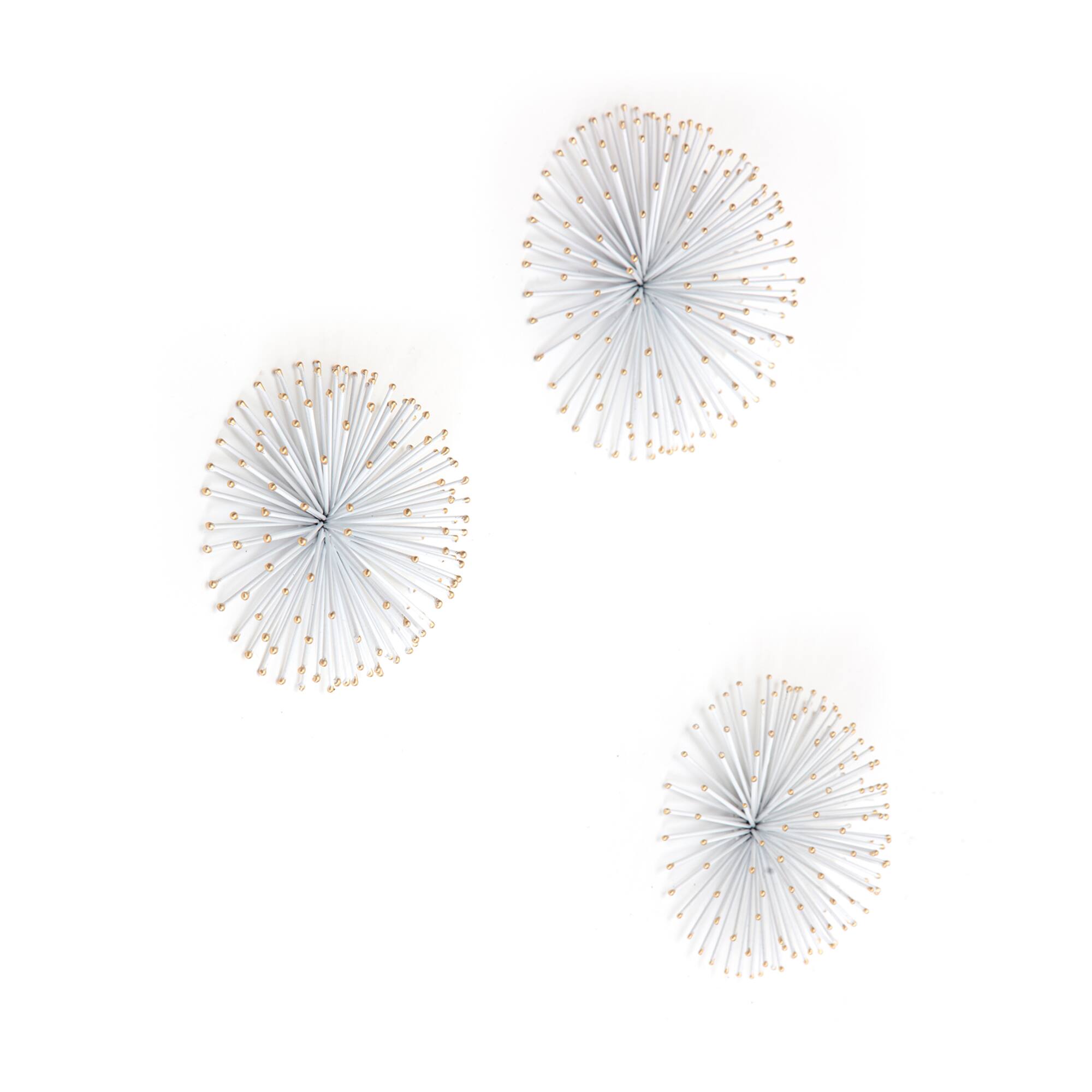 Habitat Decor White & Gold Starburst Metal Wall Art Set